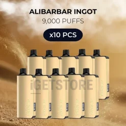 10 pcs alibarbar ingot 9000 puffs