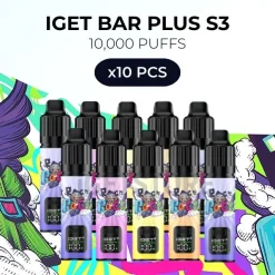 10 pcs iget bar plus s3 10000 puffs