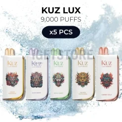 5 pcs kuz lux 9000 puffs