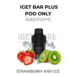 IGET Bar Plus Pods 6000 Puffs - Strawberry Kiwi Ice