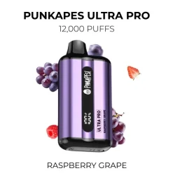 Punkapes ultra pro 12000 puffs raspberry grape