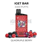 IGET Bar 3500 Puffs - Quadruple Berry