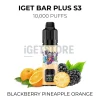 Iget bar plus s3 10000 blackberry pineapple orange