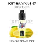 IGET Bar Plus S3 10000 Puffs - Lemonade Monster