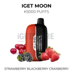 IGET Moon K5000 Puffs - Strawberry Blackberry Cranberry
